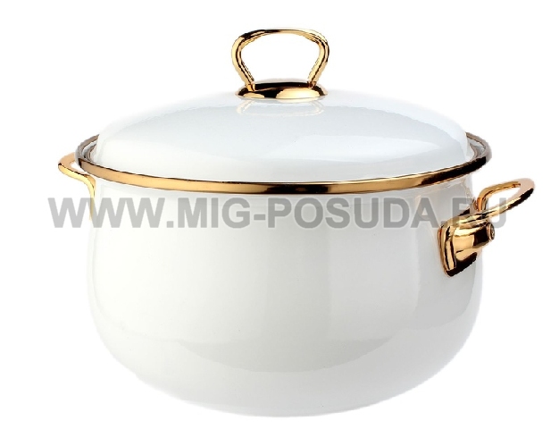 WHITE-GOLD Кастрюля 5л/d22см высокая сферическая арт. 053-099 | Компания "Миг-посуда"